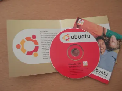 Old physical Ubuntu CDs from the Ubuntu 6 era