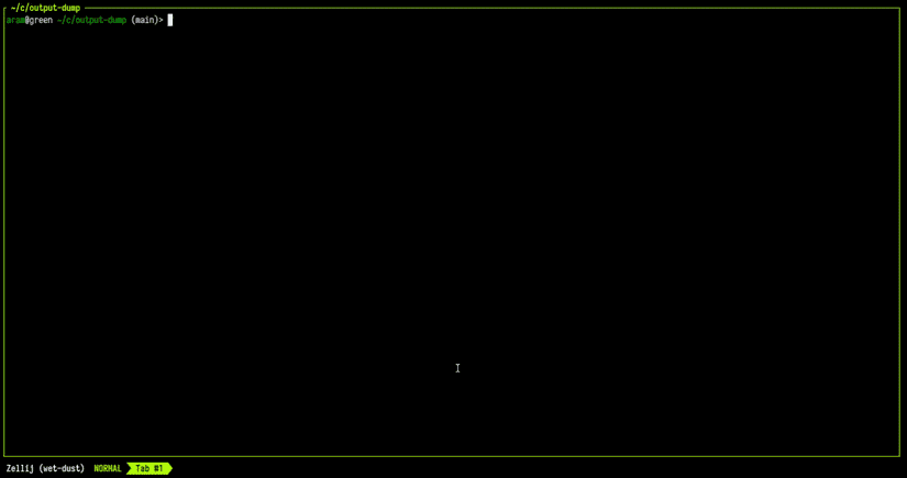 Zellij terminal multiplexer demo